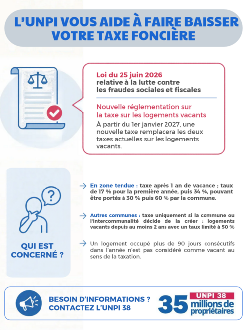 L'UNPI vous aide &agrave; faire baisser votre taxe fonci&egrave;re