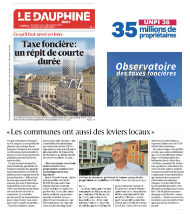 📢 Taxe fonci&egrave;re : l'UNPI 38 hausse le ton ! 📉💥