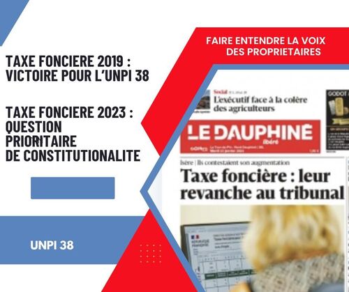 Taxe foncière : Victoire judiciaire pour l'UNPI 38